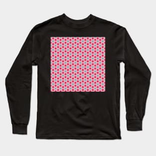 Pink and Blue Abstract Geometric Pattern Long Sleeve T-Shirt